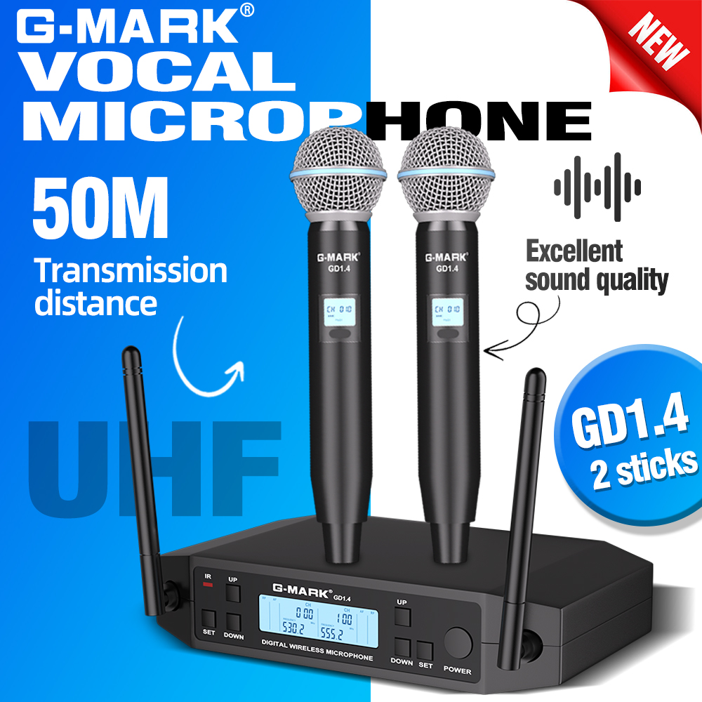 Shure Mic Sm7B - ميكروفون لاسلكي احترافي G-MARK GLXD4 UHF